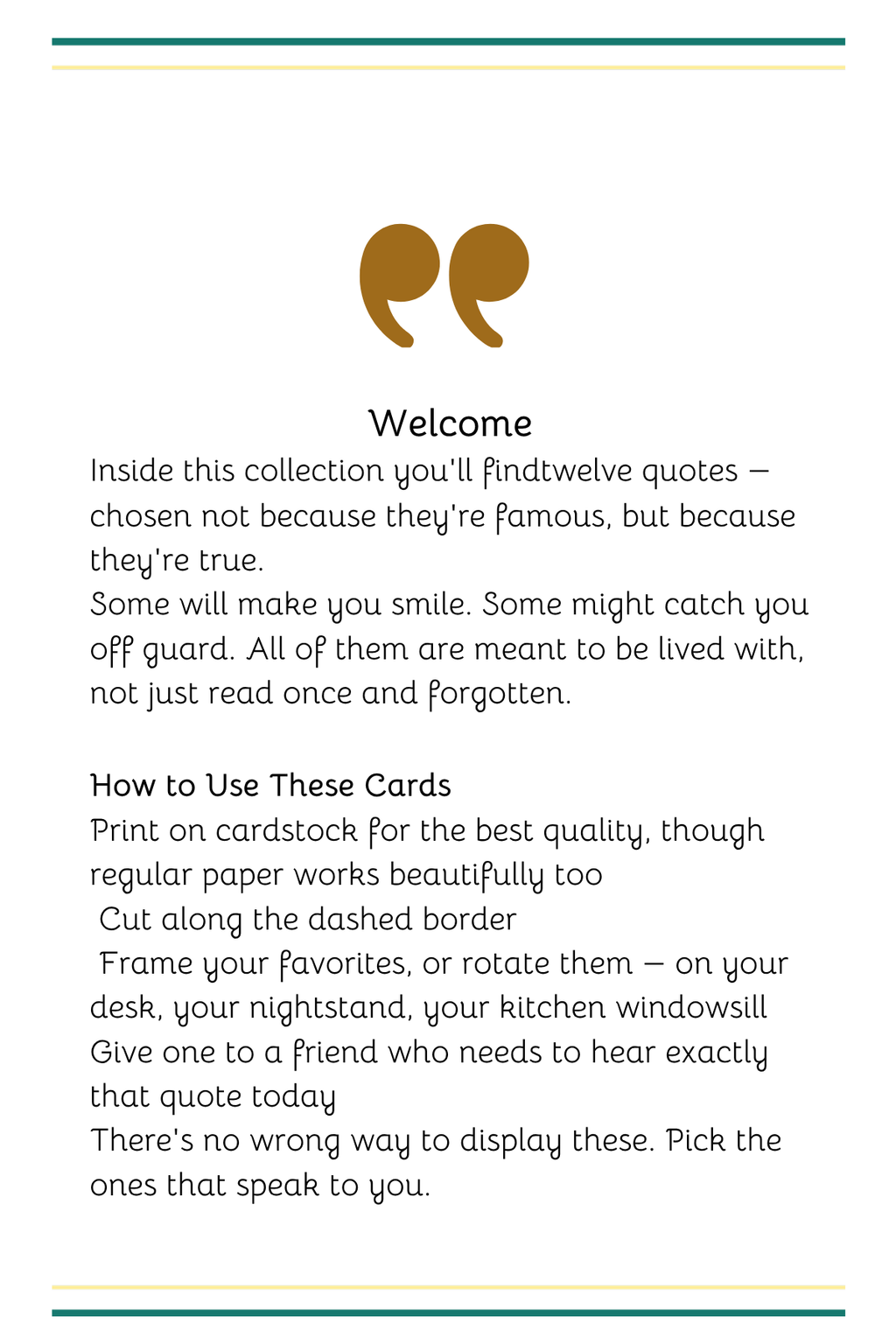 Frameable Quote Cards – Inspirational Wisdom for Seniors (4x6, 5x7) (Instant Download)