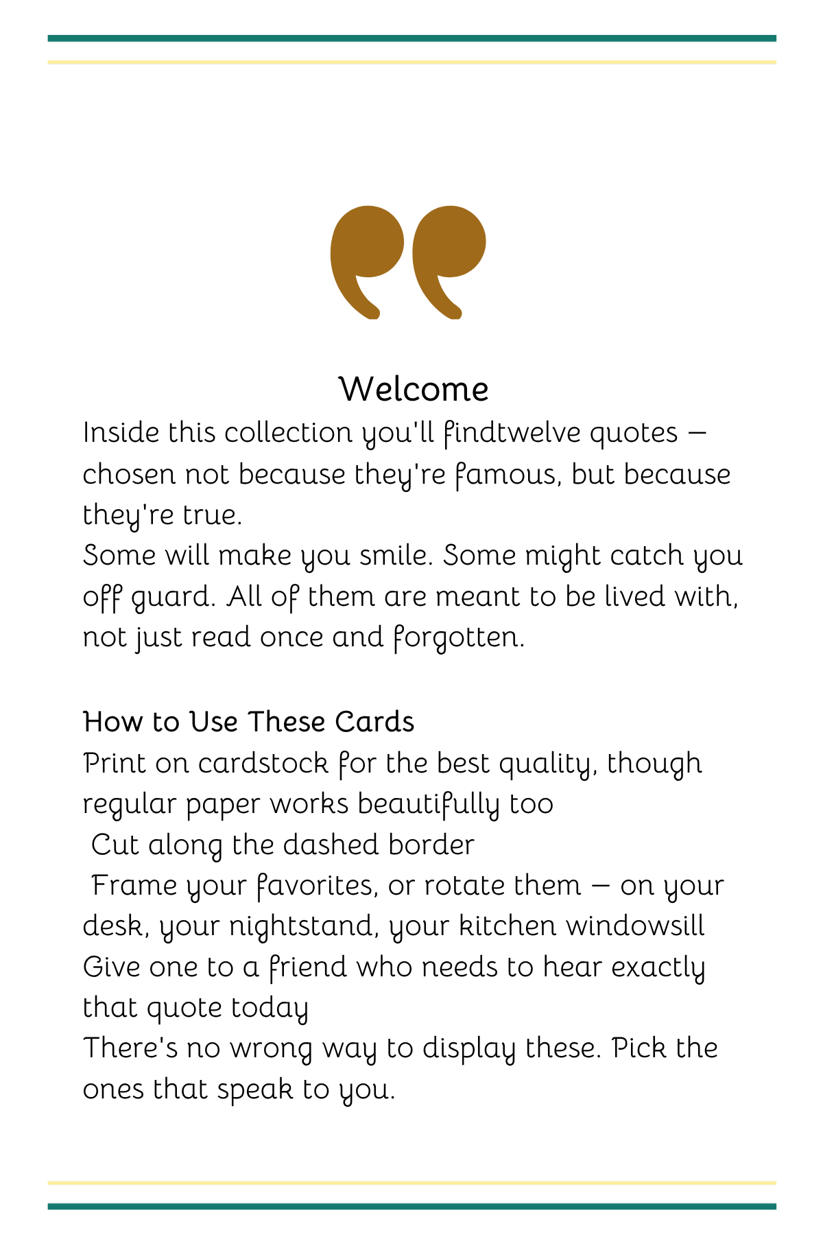Frameable Quote Cards – Inspirational Wisdom for Seniors (4x6, 5x7) (Instant Download)