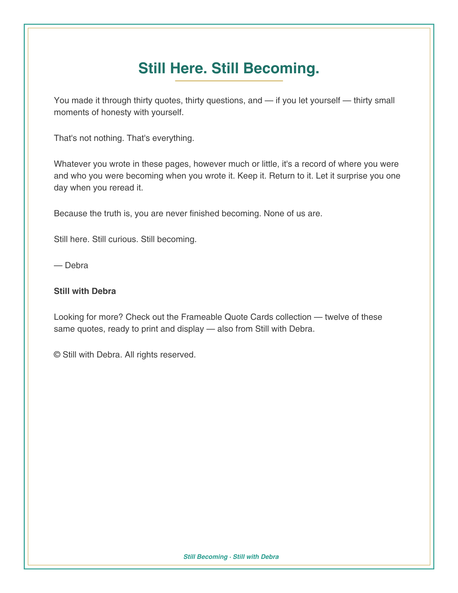 Still Becoming Reflection Journal – Guided Prompts for Seniors (Digital PDF Download)